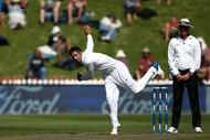 WELLINGTON, NEW ZEALAND - MARCH 16:  Keshav Maharaj of South Africa bowls during day one of the Test match between New Zealand and South Africa at Basin Reserve on March 16, 2017 in Wellington, New Zealand.  (Photo by Hagen Hopkins/Getty Images)